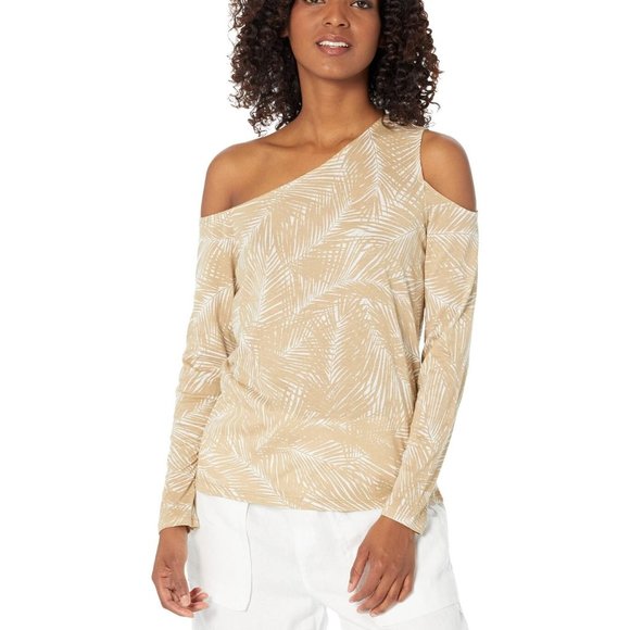 MICHAEL Michael Kors Tops - Michael Kors Plus Size Asymmetric Cold-Shou Khaki